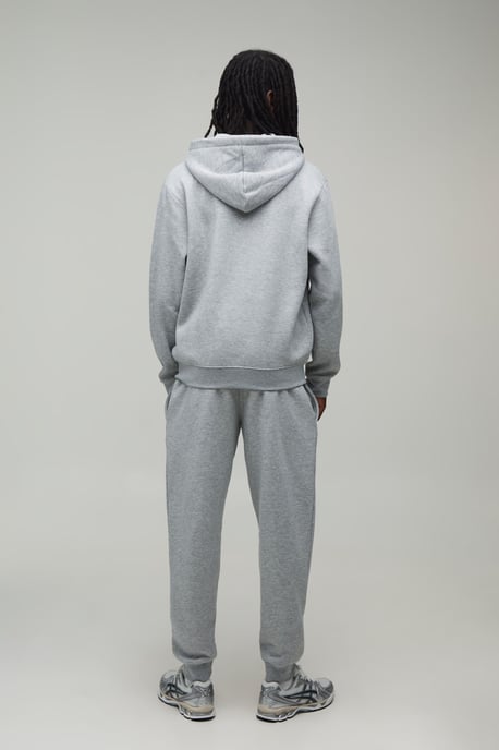 Regular Zip Through Hooded and Straight Leg Cuffed Jogger - Image 2