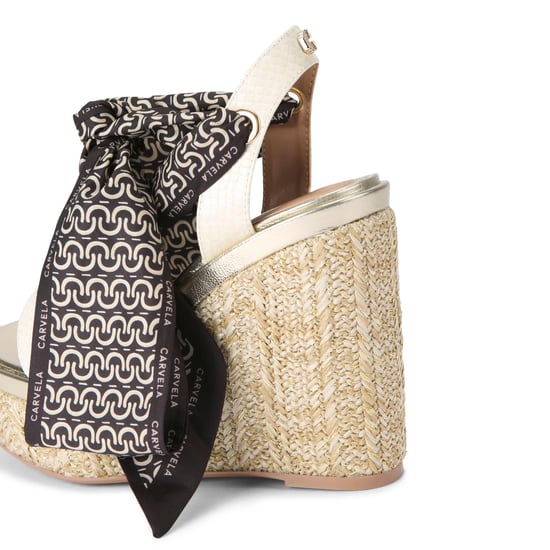 Carvela Sorrento Scarf Wedge Heels - Image 3