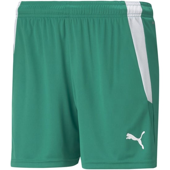 Women's Puma Teamliga Shorts W Football Shorts in Pepper Green - Image 1