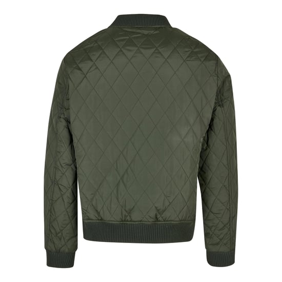 Urban Classics Heren Diamond Nylon Gewatteerd Jasje (Olijf) - Image 2