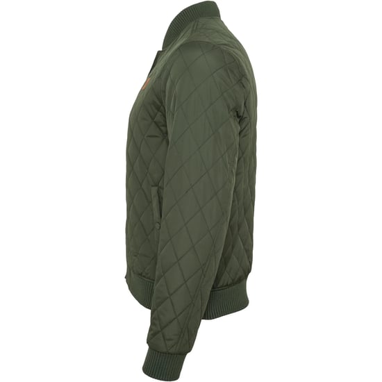 Urban Classics Heren Diamond Nylon Gewatteerd Jasje (Olijf) - Image 3