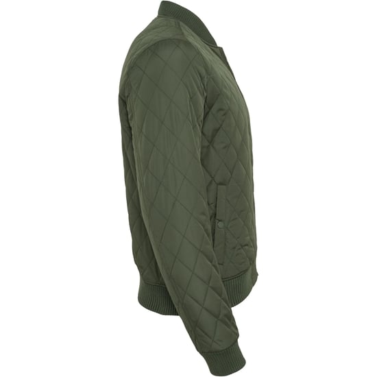 Urban Classics Heren Diamond Nylon Gewatteerd Jasje (Olijf) - Image 4