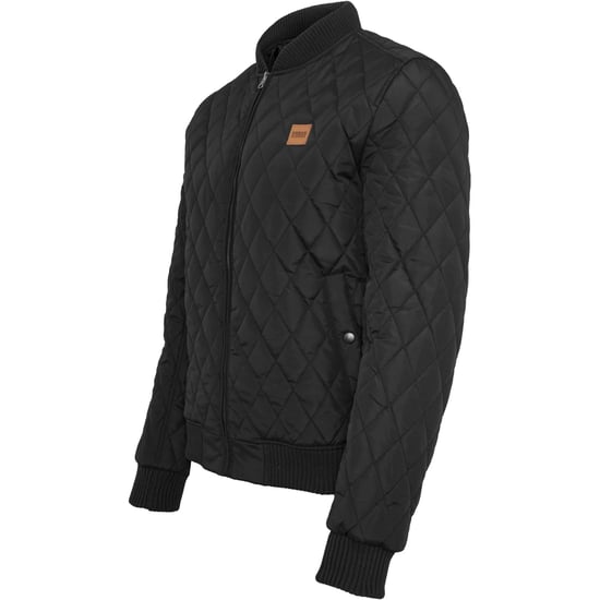 Urban Classics Heren Diamond Nylon Gewatteerd Jasje (Zwart) - Image 5