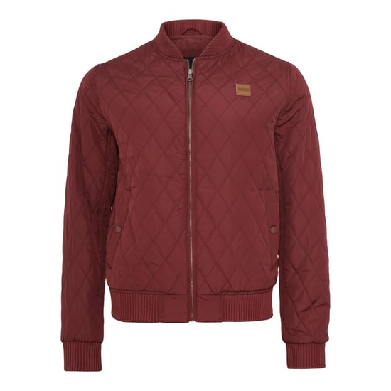 Urban Classics Heren Diamond Nylon Gewatteerd Jasje (Bourgondië) - Image 1