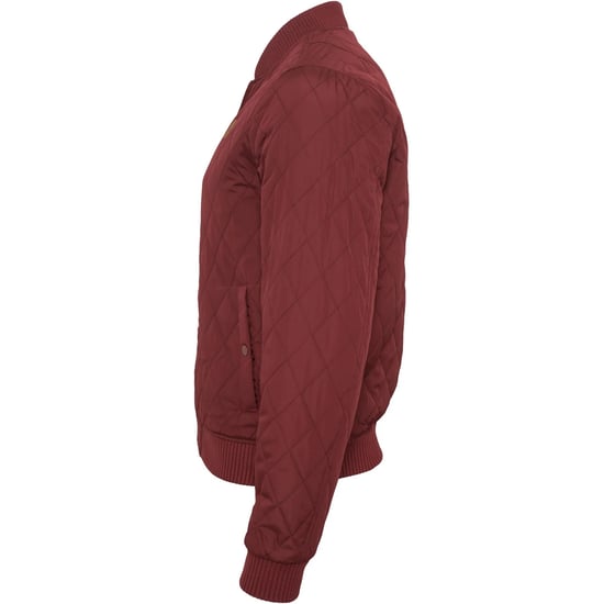 Urban Classics Heren Diamond Nylon Gewatteerd Jasje (Bourgondië) - Image 3