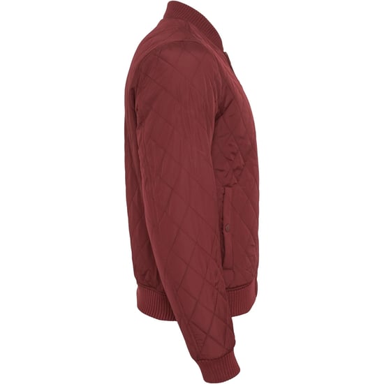 Urban Classics Heren Diamond Nylon Gewatteerd Jasje (Bourgondië) - Image 4