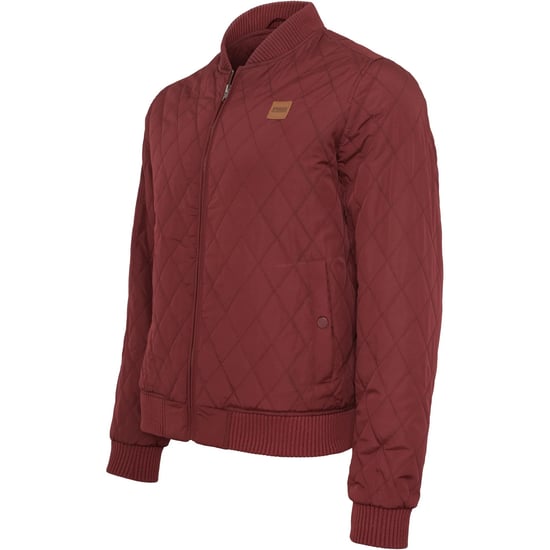Urban Classics Heren Diamond Nylon Gewatteerd Jasje (Bourgondië) - Image 5