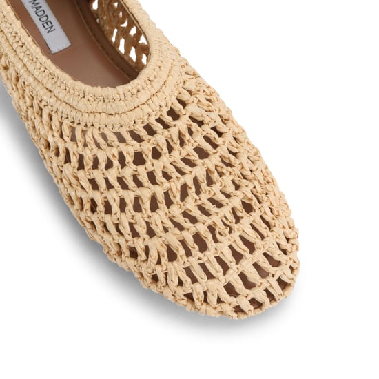 Meela Beige Raffia Ballet Flats - Image 4