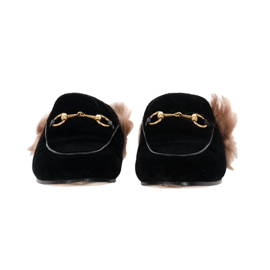Gucci Princetown Mokasiner i Svart Sammet - Image 4