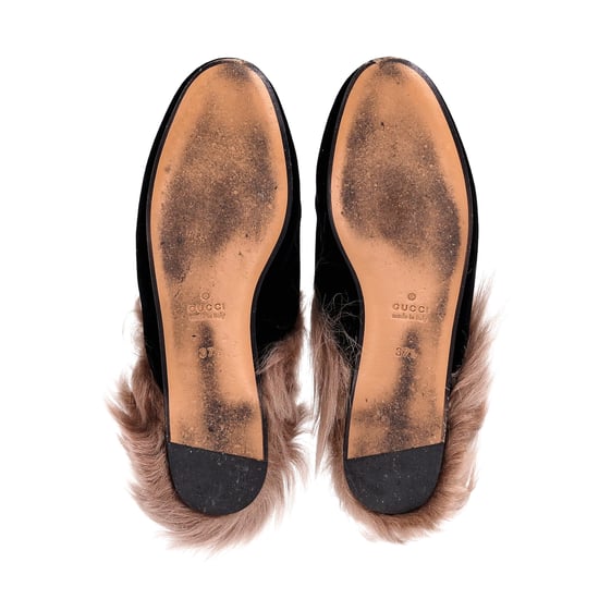 Gucci Princetown Mokasiner i Svart Sammet - Image 6