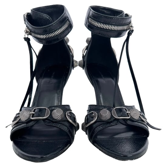 Balenciaga Cagole 110 Sandalklackar i svart lammleder - Image 3