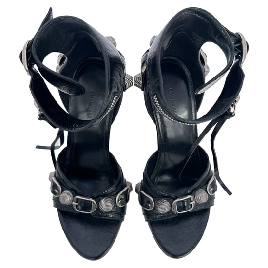 Balenciaga Cagole 110 Sandalklackar i svart lammleder - Image 6