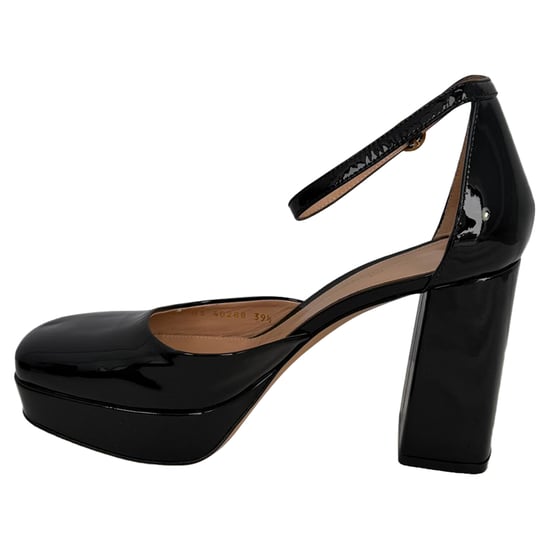 Gianvito Rossi Ankle Strap Platform Pumps in Black Patent Leather - Image 5