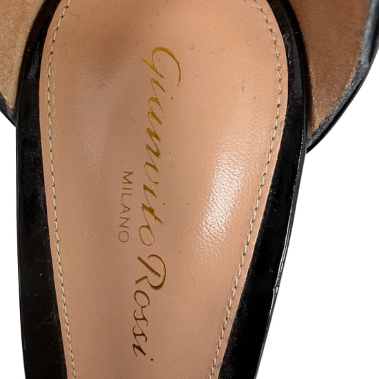 Gianvito Rossi Ankle Strap Platform Pumps in Black Patent Leather - Image 6