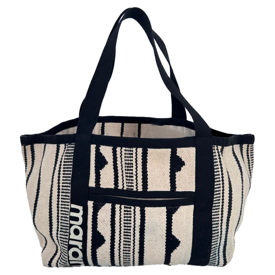 Isabel Marant Darwen Tote Bag in Black and White Cotton - Image 1