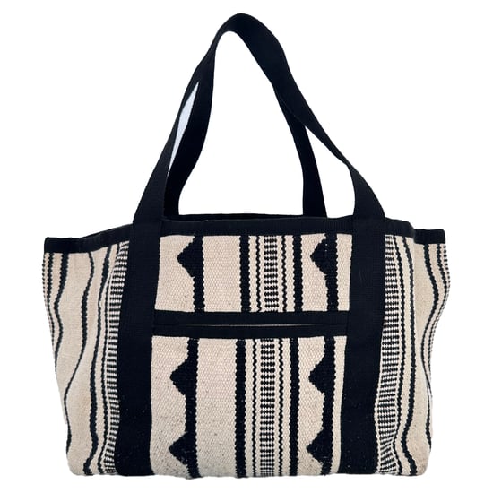 Isabel Marant Darwen Tote Bag in Black and White Cotton - Image 3