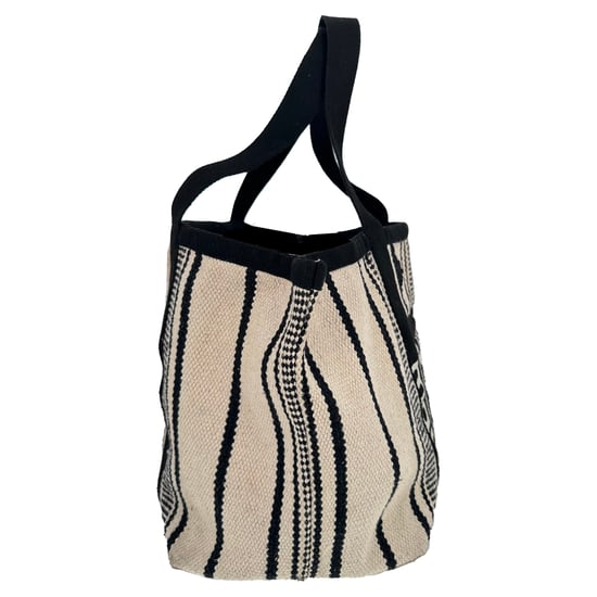 Isabel Marant Darwen Tote Bag in Black and White Cotton - Image 4