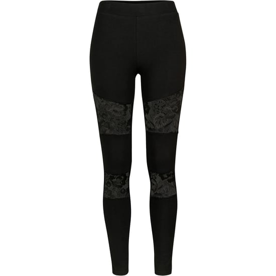 Urban Classics Dames/Dames Legging met Kanten Detail (Zwart) - Image 1