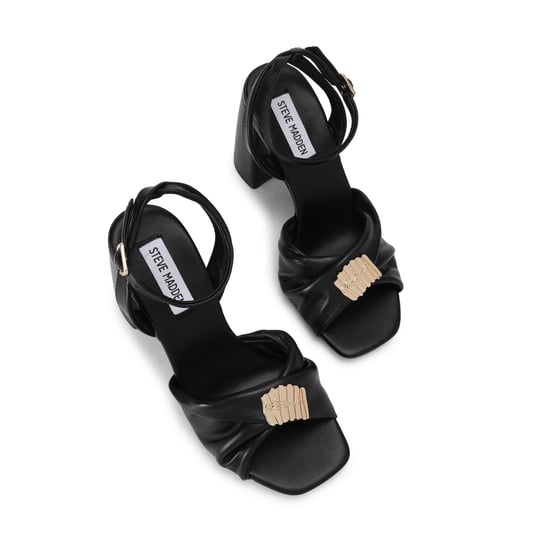 Leather Montage Black Leather Sandals - Image 2