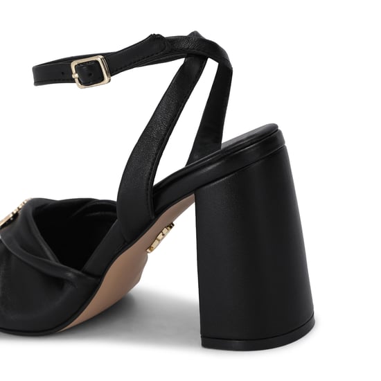 Leather Montage Black Leather Sandals - Image 3