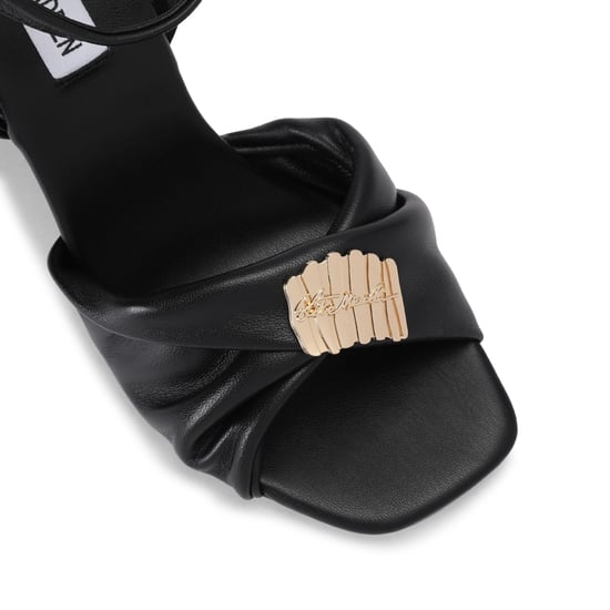 Leather Montage Black Leather Sandals - Image 4
