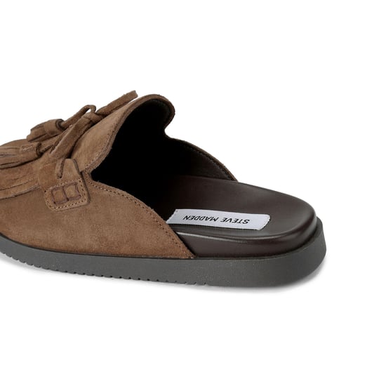 Suede Maurea Mid Brown Mules - Image 3