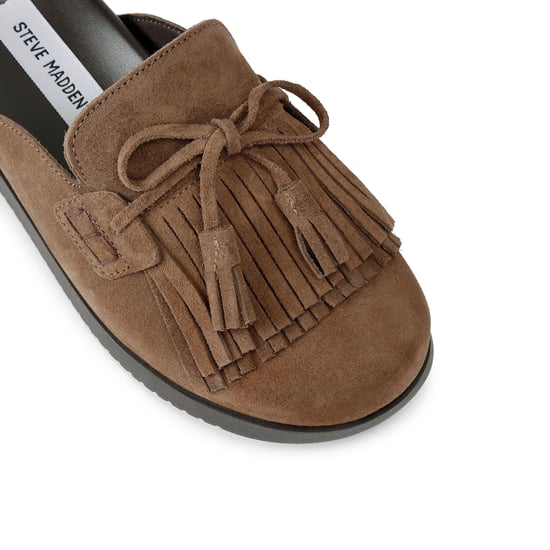 Suede Maurea Mid Brown Mules - Image 4