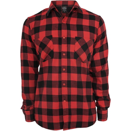 Urban Classics Heren geruit Flannel Shirt (Zwart/Rood) - Image 1