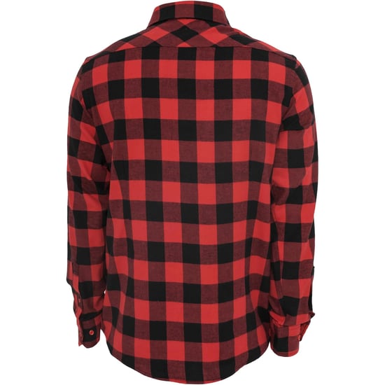 Urban Classics Heren geruit Flannel Shirt (Zwart/Rood) - Image 2