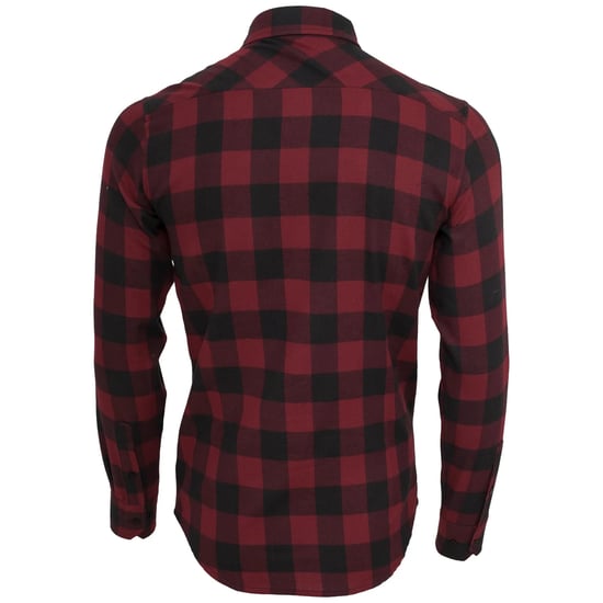 Urban Classics Heren geruit Flannel Shirt (Zwart/Bourgondië) - Image 2