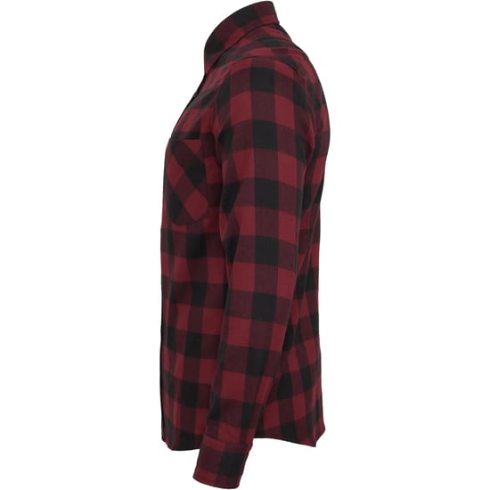 Urban Classics Heren geruit Flannel Shirt (Zwart/Bourgondië) - Image 3