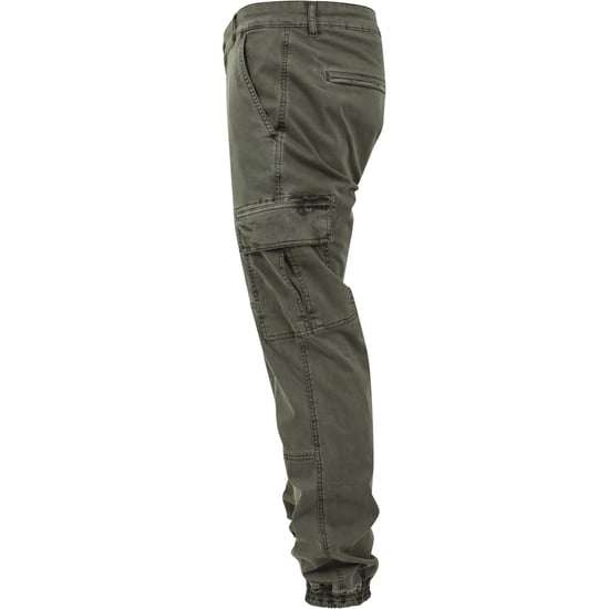 Urban Classics Heren Twill Gewassen Cargo Broek (Olijf) - Image 3