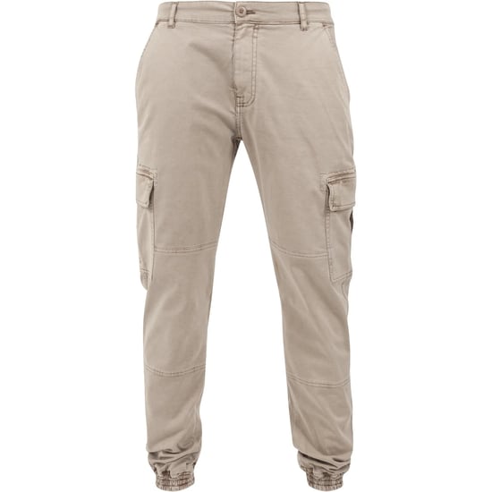 Urban Classics Heren Twill Gewassen Cargo Broek (Zand) - Image 1