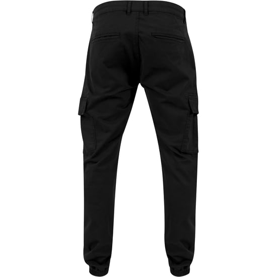 Urban Classics Heren Twill Gewassen Cargo Broek (Zwart) - Image 2