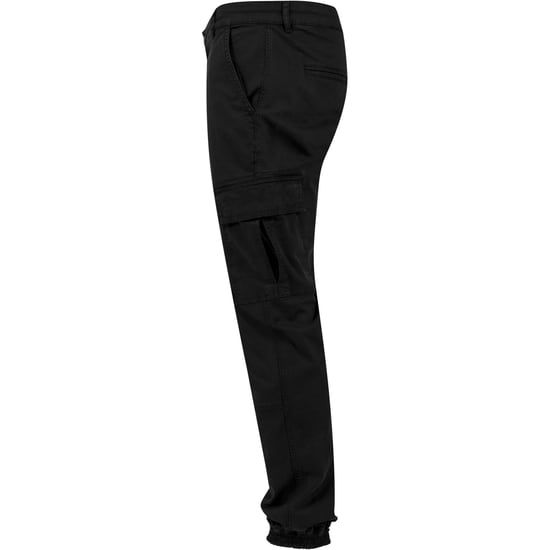 Urban Classics Heren Twill Gewassen Cargo Broek (Zwart) - Image 3