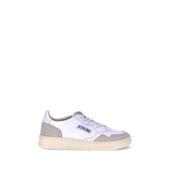 Autry White Calf Leather Bos Taurus Low Top Sneakers - Image 1