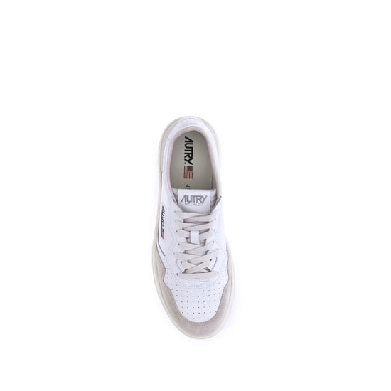 Autry White Calf Leather Bos Taurus Low Top Sneakers - Image 4