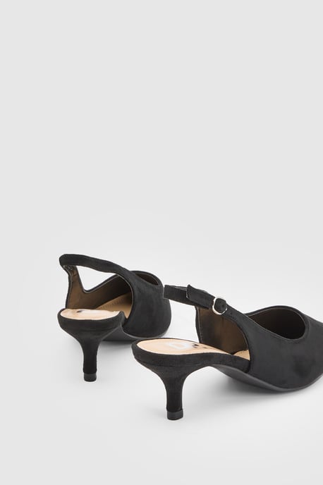 Wide Fit Dova Slingback Kitten Heel Court Shoes - Image 4