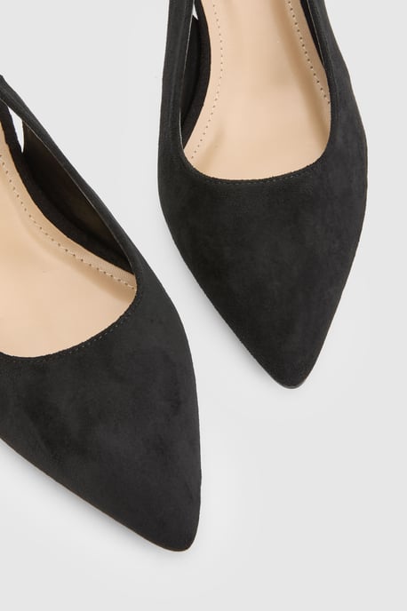 Wide Fit Dova Slingback Kitten Heel Court Shoes - Image 5