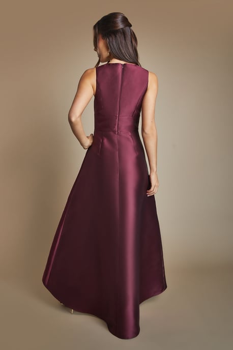 Coast Honoured Sleeveless Plunge Waterfall Twill Maxi Bridesmaid Dress - Image 3