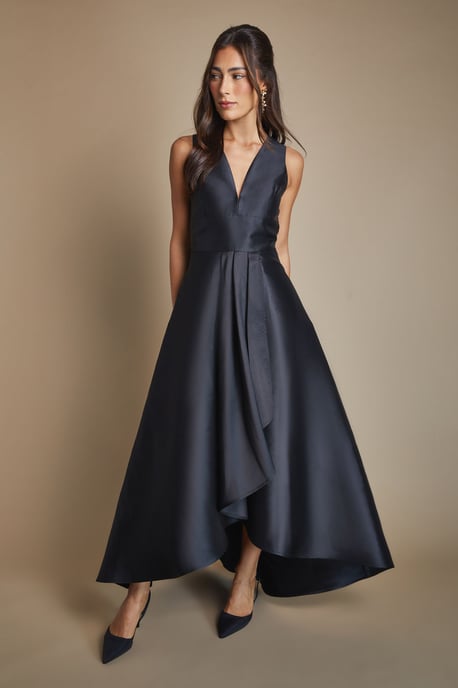 Coast Honoured Sleeveless Plunge Waterfall Twill Maxi Bridesmaid Dress - Image 4