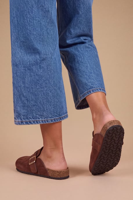 Aveline Faux Suede Closed Toe Footbed Mules - Image 2