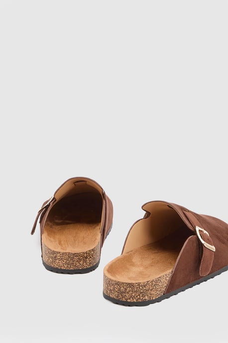 Aveline Faux Suede Closed Toe Footbed Mules - Image 4