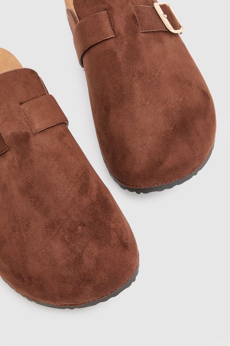 Aveline Faux Suede Closed Toe Footbed Mules - Image 5