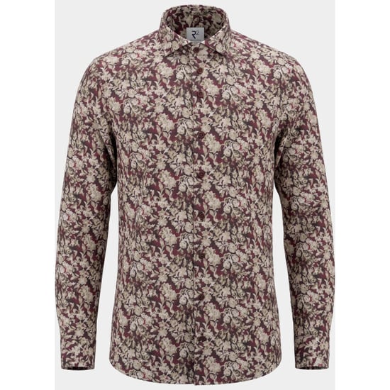 R2 Amsterdam Overhemd heren floral print on poplin 134.wsp.066/080 - Image 5