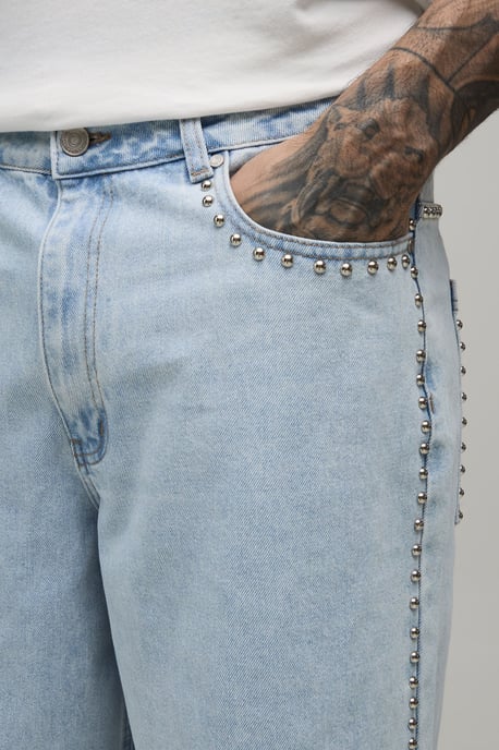 Tall Studded Longline Jorts - Image 3