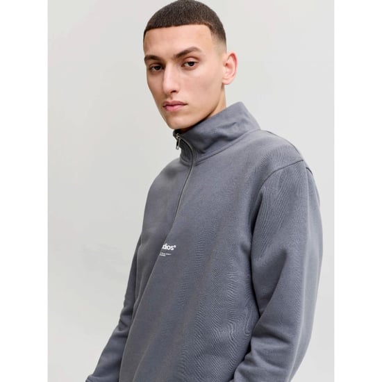 Jack & Jones Mens Sweatshirts 1/4 Zip High Neck Long Sleeve - Image 3