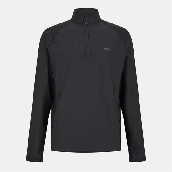 Boss Heren Regular Raglan Active Sweatshirt (Zwart) - Image 1