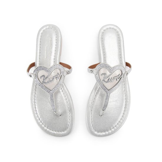 Kurt Geiger London Kurt Heart T Bar Flat Sandals - Image 2