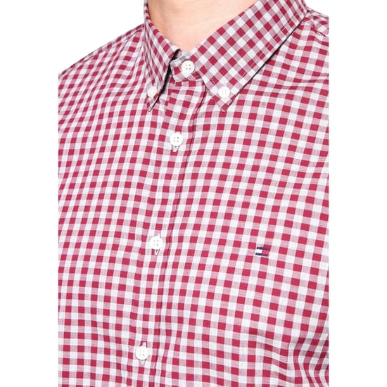 Tommy Hilfiger Mens Oxford Shirts Gingham Checked Regular Long Sleeve Cotton Top - Image 3